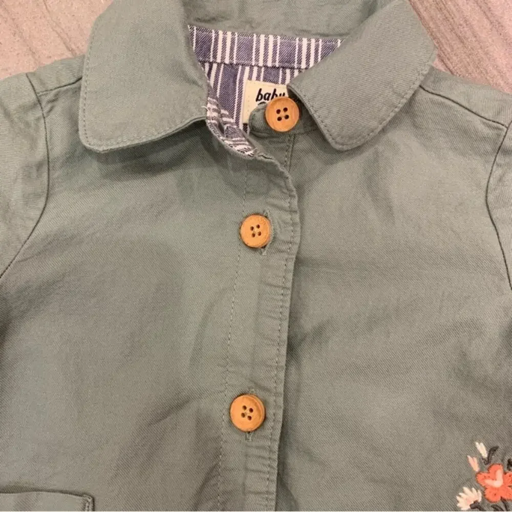 Baby b’Gosh Sage Green Button Down Light Jacket